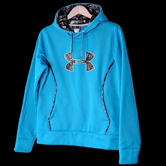 Under Armour Storm Unisex Semi Fitted Deep Turquoise Hooded Sweatshirt size L - Picture 1 of 8